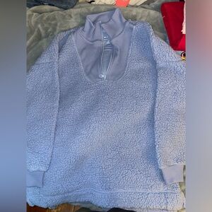 Aerie Blue Fuzzy Sweater